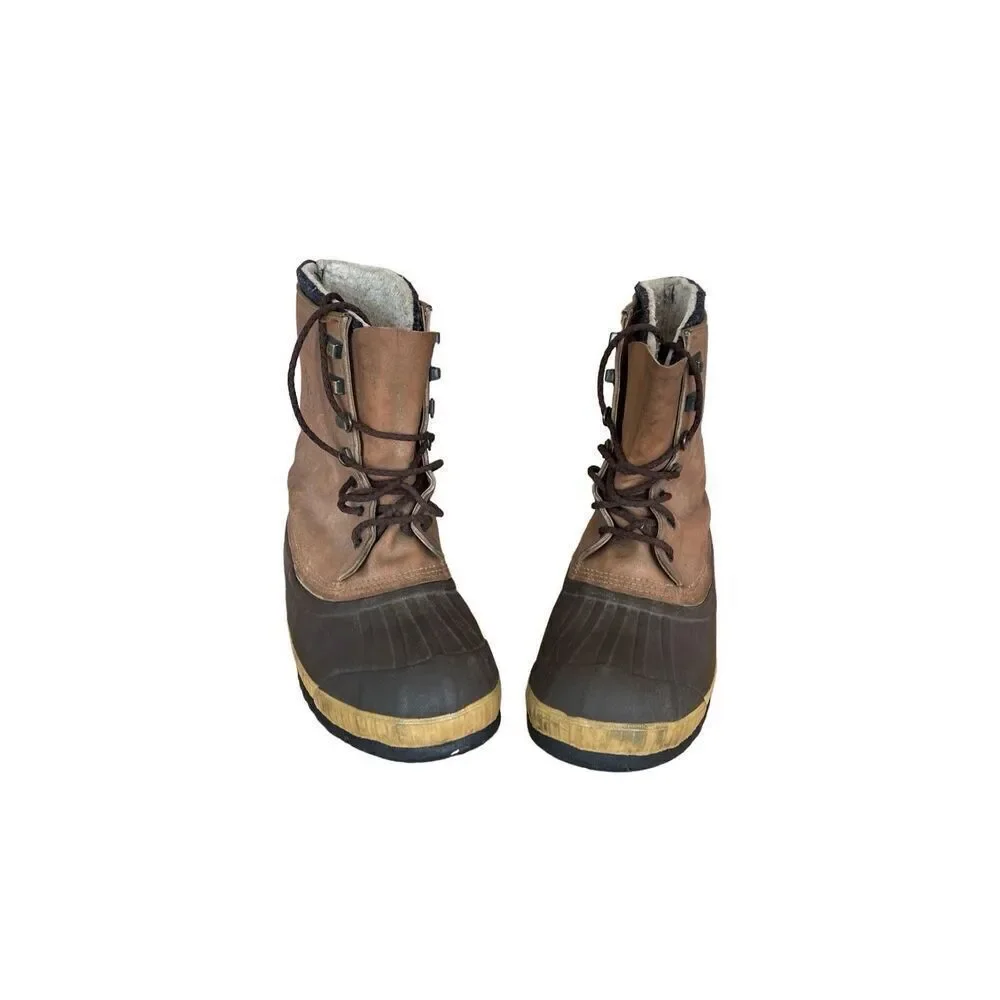 Sorel Mens Brown Tan Waterproof Leather Rubber Winter Snow Boots Size 67